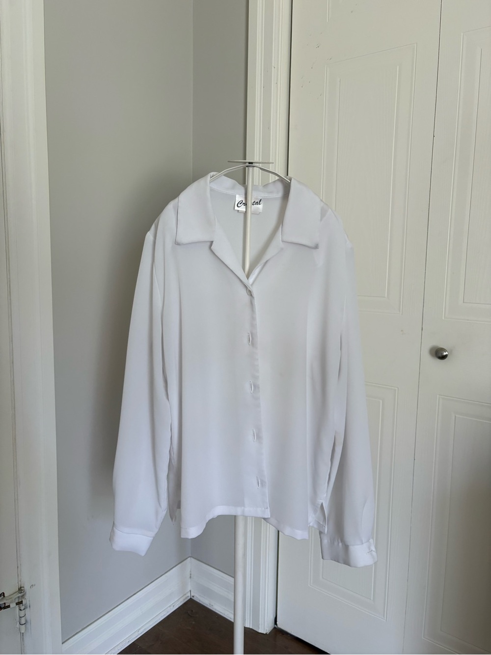 Crescent White Collared Shirt